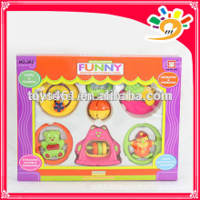 Lovely Enlighten Series brinquedo do bebê Bell, Funny Plastic Rattle Bell Set Brinquedos (6 peças de um conjunto)